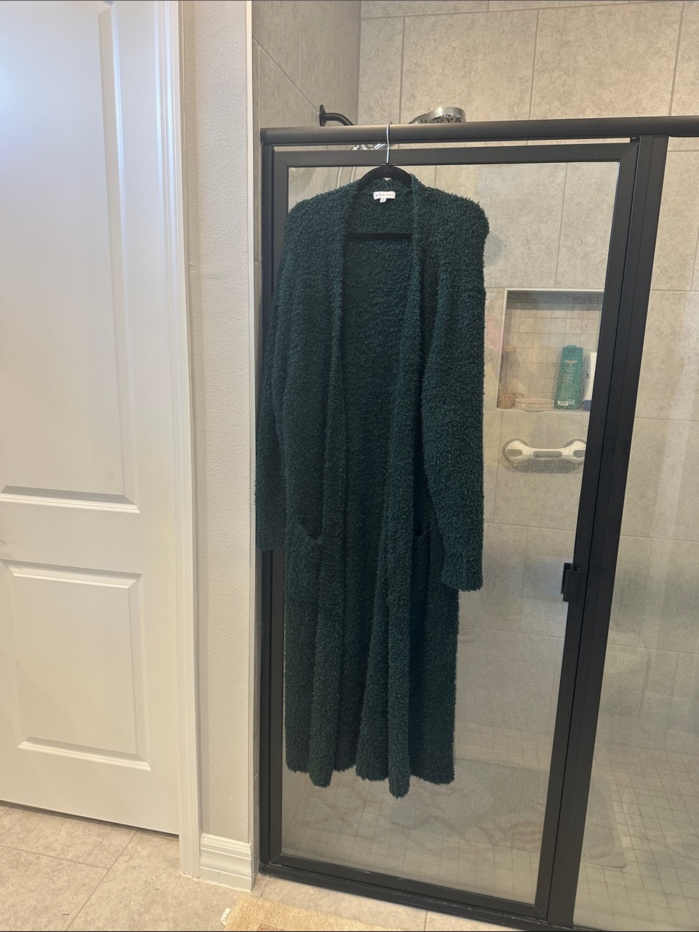 Gianni Bini Forest Green Bouclé Maxi Cardigan